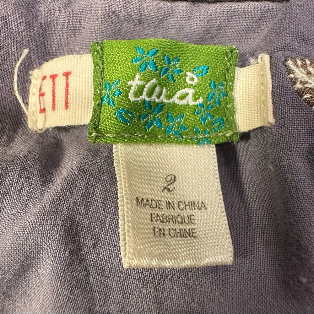 Anthropologie Ett‎ Twa Charcoal Blazer Jacket